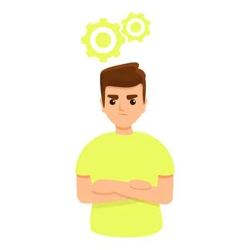 Target problem solving icon, cartoon style Stock Illustration