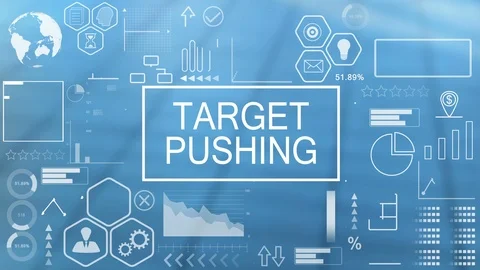Target Pushing, Animated Typography Stock Footage 116358002