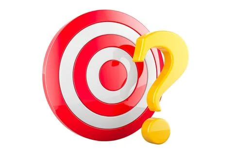 Target with Question mark, 3D rendering Stock Illustration