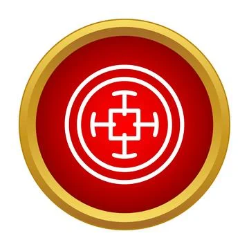 Target radar screen icon for detection systems 스톡 일러스트