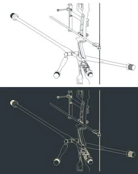 Target recurve bow kit close-up Stock Illustration