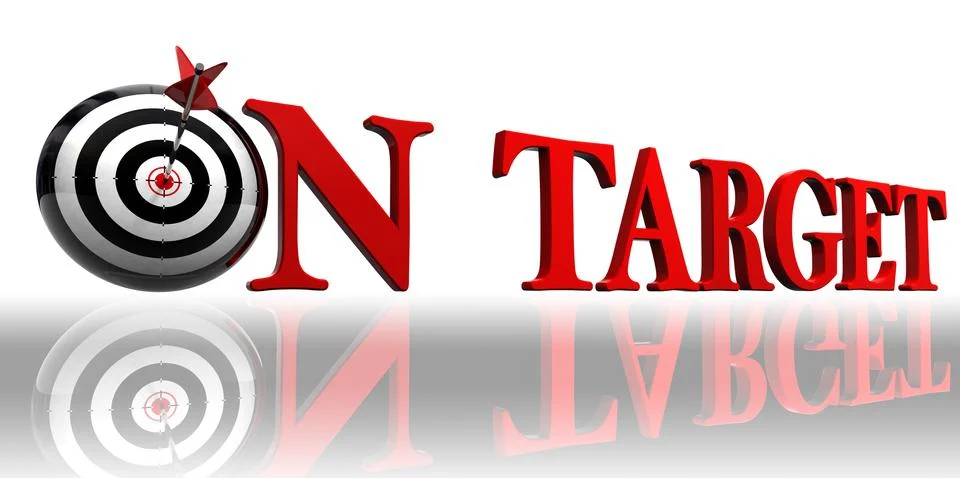 On target red logo Stock Illustration