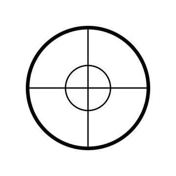 Target reticle aiming for precision and accuracy icon Stock Illustration