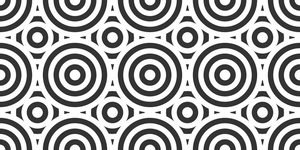 Target Rings Seamless Vector Pattern Stock Illustration