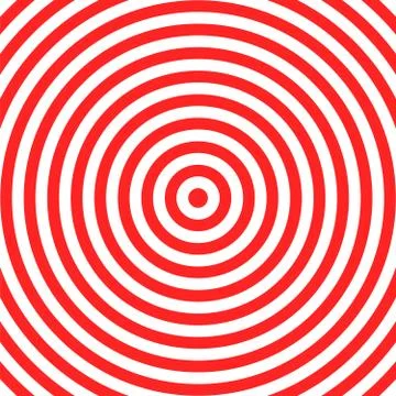 Target, round lines background, red white aim. Vector illustration pattern Stock Illustration