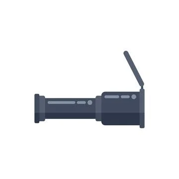 Target scope icon flat vector. Rifle sight Stock Illustration