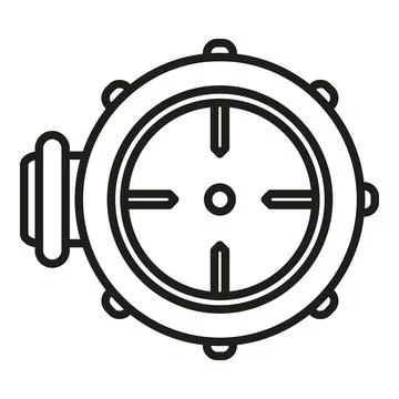 Target scope icon outline vector. Rifle gun 스톡 일러스트