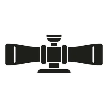 Target scope icon simple vector. Rifle gun Illustrazione stock