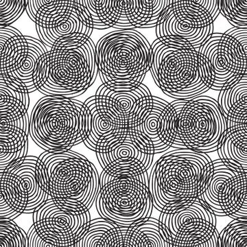 Target seamless pattern in black and white Stock Illustration