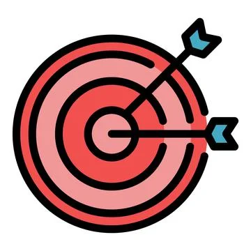 Target search engine icon vector flat Stock Illustration