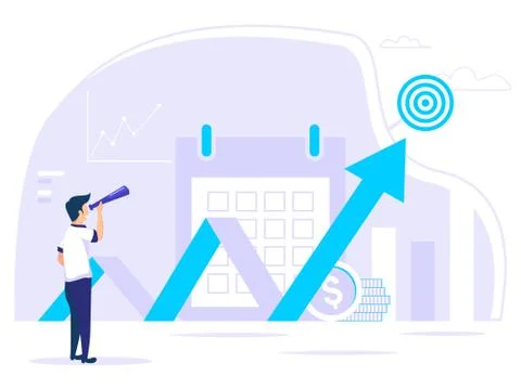 Target selection achieved. Running Performance Measurement Concept and Growin Stock Illustration