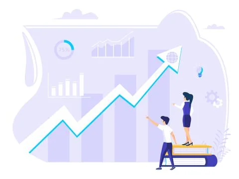Target selection achieved. The teamwork concept looks at Performance Measurem Stock Illustration