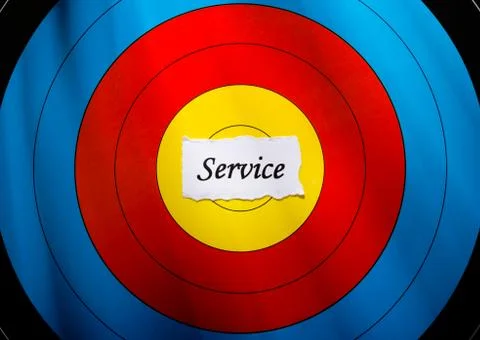 Target on service Fotos Stock