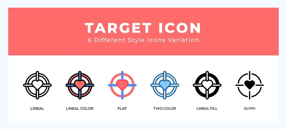 Target set of vector icon. For web. and mobile app Stock-Illustration
