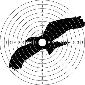 Target shooting big bird Stock Illustration