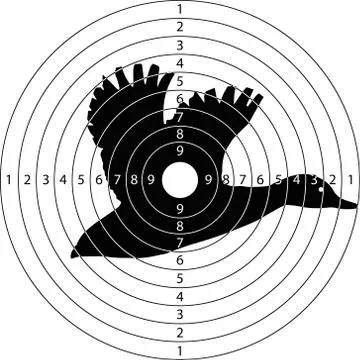 Target shooting duck Stock Illustration