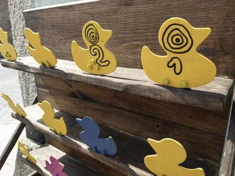 Target shooting game with ducks Stock Photos