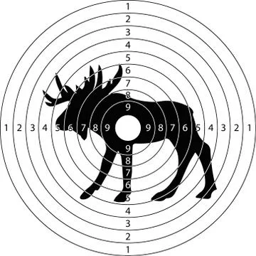 Target shooting moose Stock Illustration