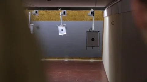 Target In Shooting Range Stock Footage 101349014