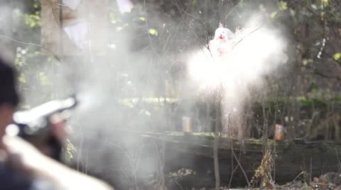 Target Shooting Slow Motion 3 - 240FPS Video stock 18234424