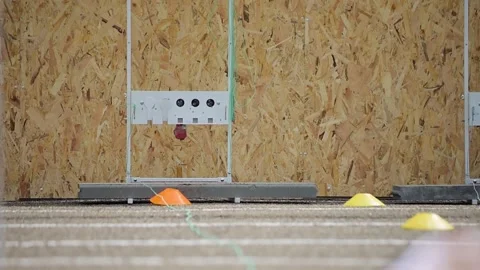 Target Shooting Training Exercises for Biathlon Athletes Stock Footage 339498534