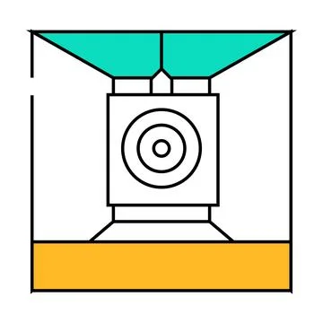 Target for shouting icon color illustration Stock Illustration