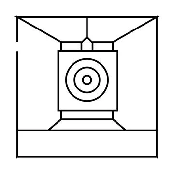 Target for shouting line icon vector illustration Stock Illustration