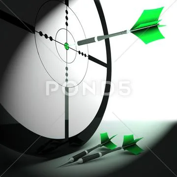 Target shows triumph skill and strategy Stock Illustration