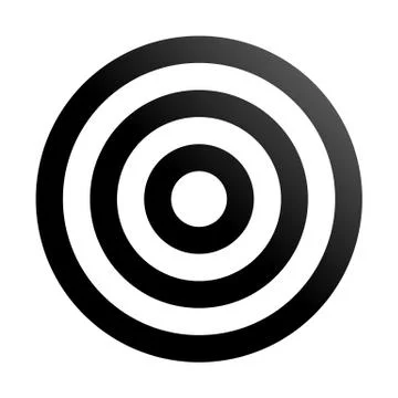 Target sign - black gradient transparent, isolated - vector Stock Illustration