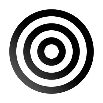 Target sign - black gradient transparent, isolated - vector Stock Illustration