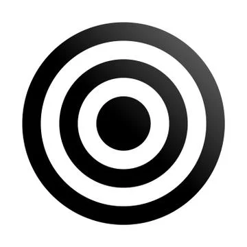 Target sign - black gradient transparent, isolated - vector Stock Illustration