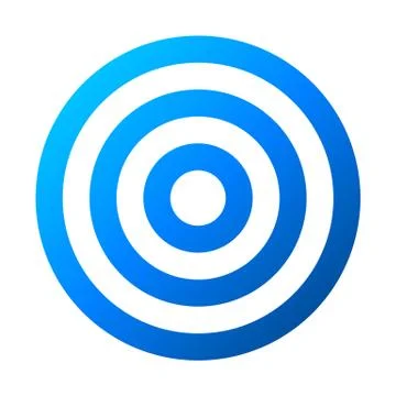 Target sign - blue gradient transparent, isolated - vector Stock Illustration