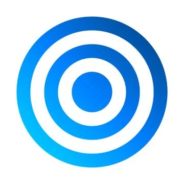 Target sign - blue gradient transparent, isolated - vector Stock Illustration