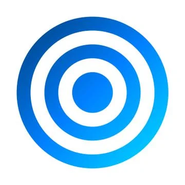 Target sign - blue gradient transparent, isolated - vector Stock Illustration