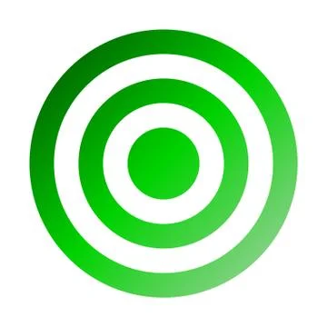 Target sign - green gradient transparent, isolated - vector Stock Illustration