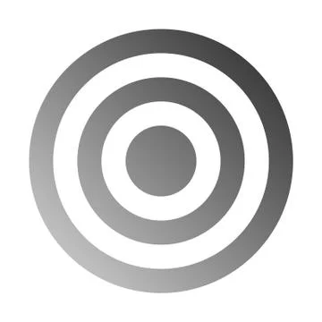 Target sign - medium gray gradient transparent, isolated - vector Stock Illustration