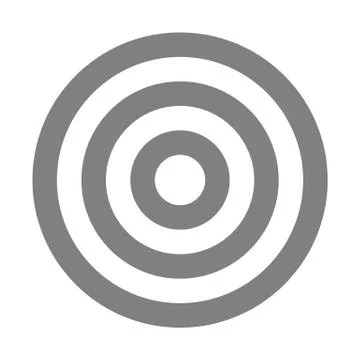 Target sign - medium gray simple transparent, isolated - vector Stock Illustration