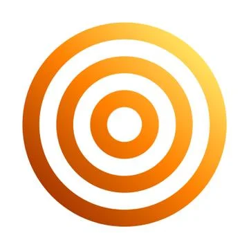 Target sign - orange gradient transparent, isolated - vector Stock Illustration