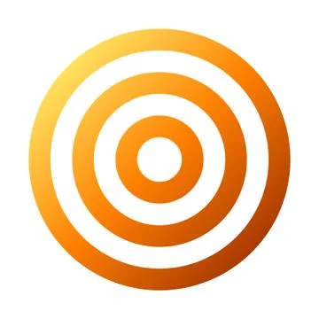 Target sign - orange gradient transparent, isolated - vector Stock Illustration