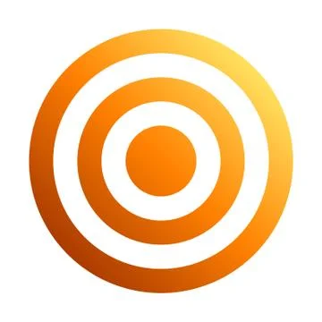 Target sign - orange gradient transparent, isolated - vector Stock Illustration