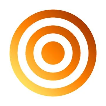 Target sign - orange gradient transparent, isolated - vector Stock Illustration