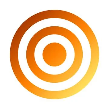 Target sign - orange gradient transparent, isolated - vector Stock Illustration