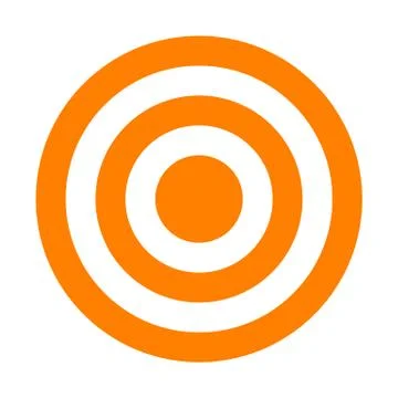 Target sign - orange simple transparent, isolated - vector Stock Illustration