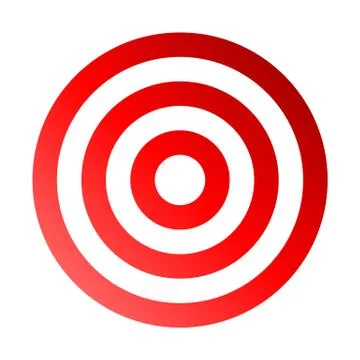 Target sign - red gradient transparent, isolated - vector Ilustración de archivo