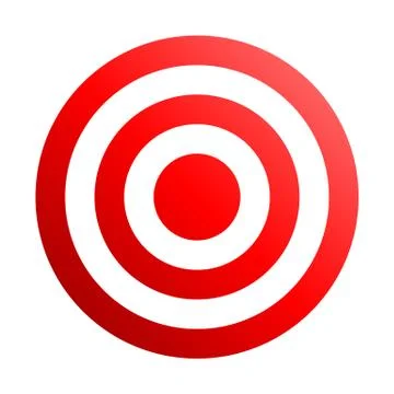 Target sign - red gradient transparent, isolated - vector Stock Illustration