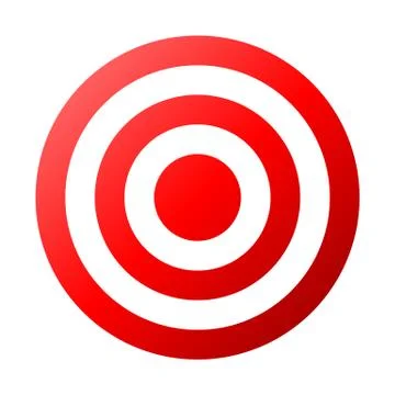 Target sign - red gradient transparent, isolated - vector Ilustración de archivo