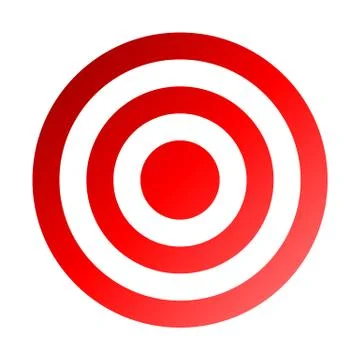 Target sign - red gradient transparent, isolated - vector Stock Illustration