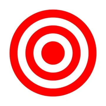 Target sign - red simple transparent, isolated - vector Stock Illustration