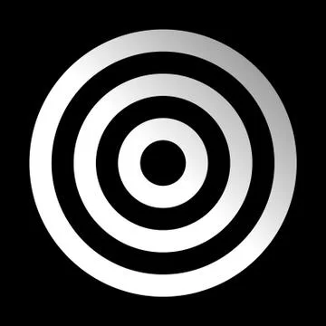 Target sign - white gradient transparent, isolated - vector Stock Illustration