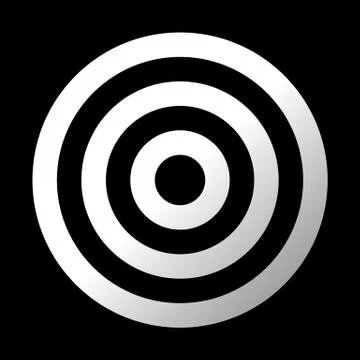 Target sign - white gradient transparent, isolated - vector Stock Illustration